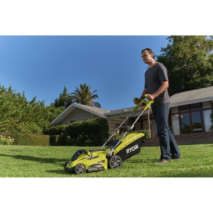 RYOBI - Tondeuse 1800 W - Ø coupe 40 cm - ramassage et mulching - double poignée Vertebrae - RLM18E40H