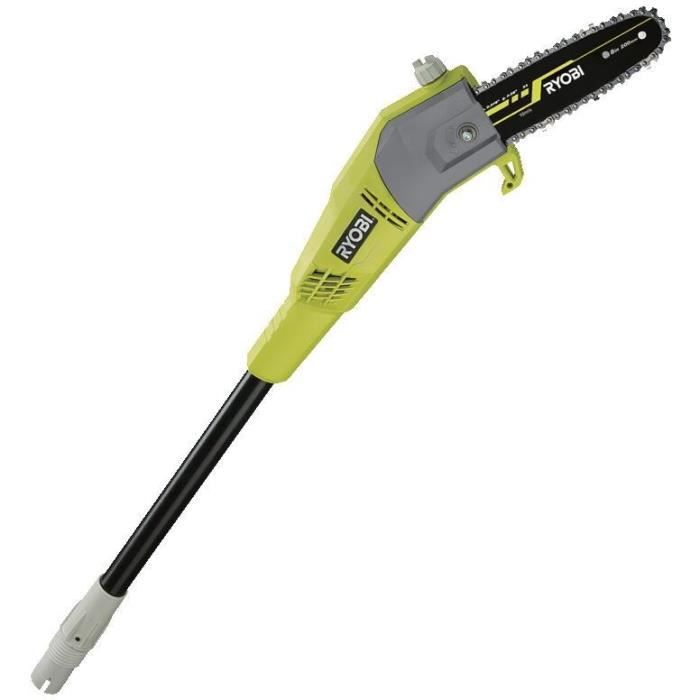 RYOBI - Elagueur sur perche 750 W - guide 20 cm inclinÈ a 15∞- 10 m/s - tube d'extension 90 cm - guide inclinÈ a 15∞ - RPP750S