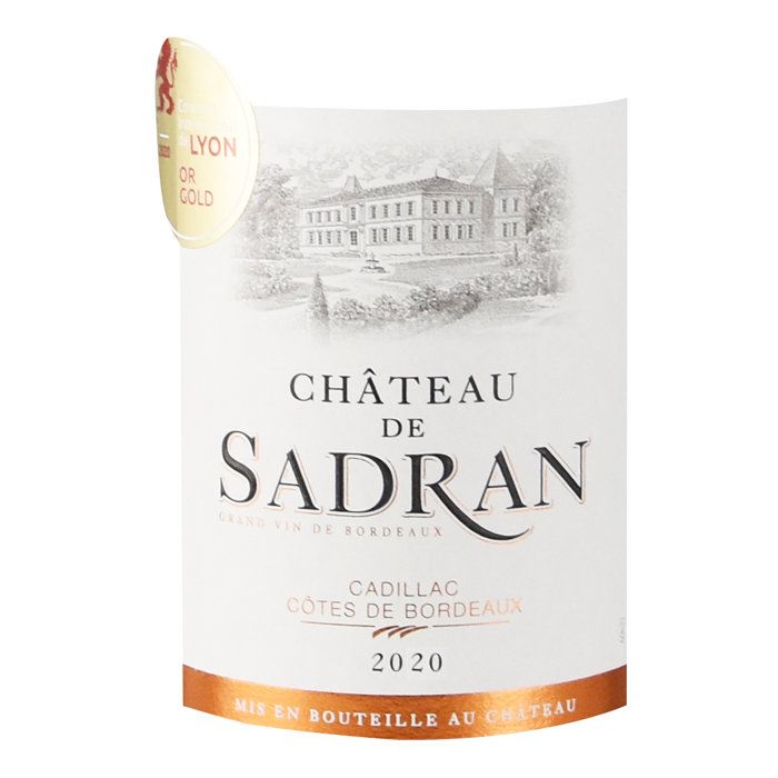 Château de Sadrant 2020 Cadillac Côtes de Bordeaux - Vin rouge de Bordeaux