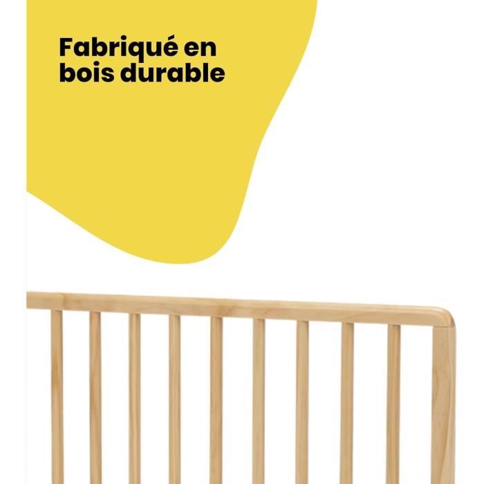 Modifier : SAFETY 1ST Wooden Bed Rail 110 cm, Barriere de lit bois, 18 Mois-5 Ans, inclinable, Facile a Plier,Auto-Verrouillage, Boi