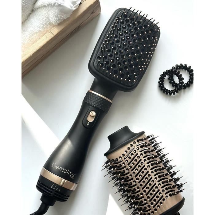 Brosse soufflante - SAINT ALGUE - Demeliss VOLUME & STYLE 2 en 1 - Seche & Coiffe Tous Types de Cheveux - Lissage & Brushing