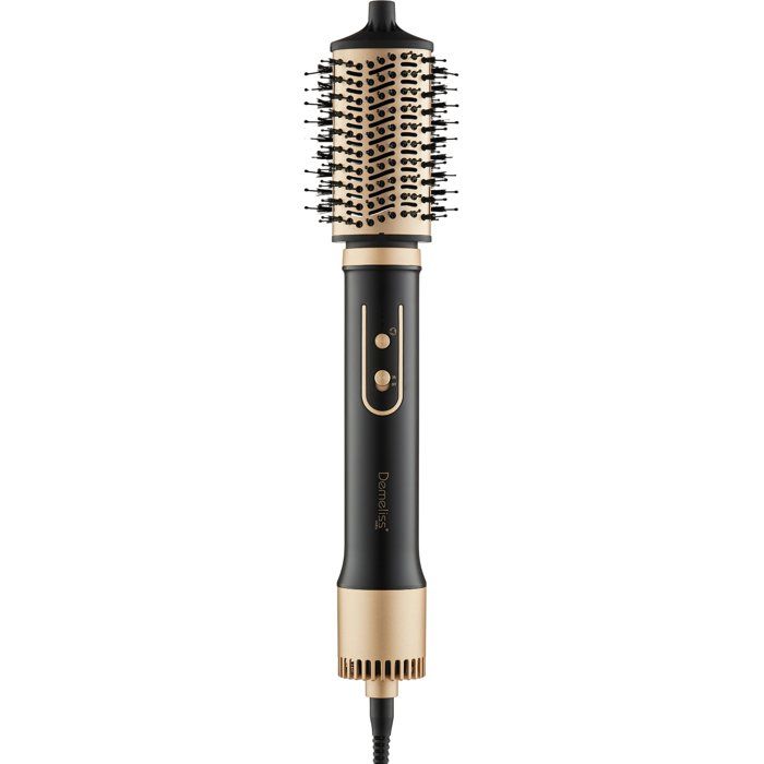 Brosse soufflante 2-en-1 - SAINT ALGUE - Demeliss Volume & Style - 1000 W - 3 températures - Noir / Or