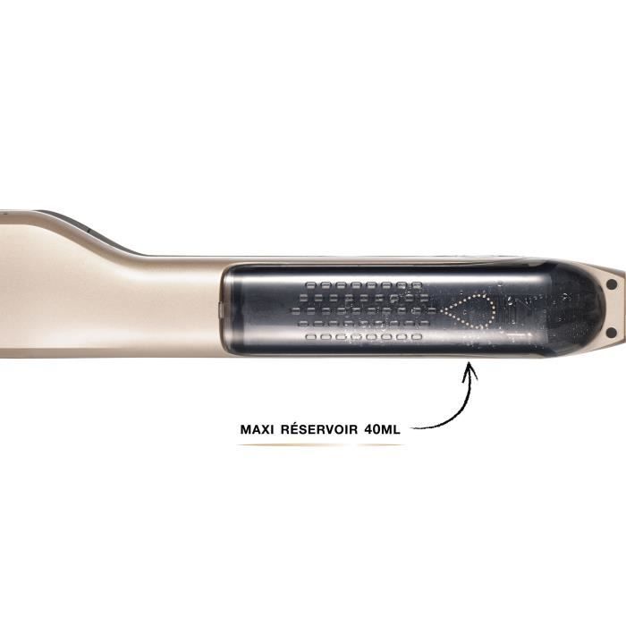 Lisseur vapeur - SAINT ALGUE - Demeliss TITANIUM - Lissage Haute Performance Hydratation Intense - Pour Tous Types de Cheveux