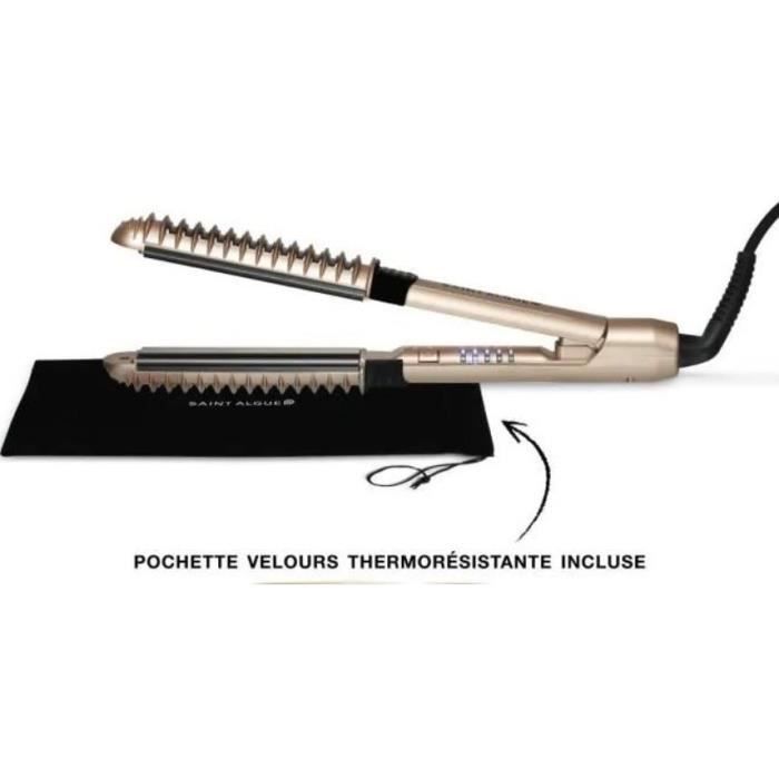 Lisseur - SAINT ALGUE - SAINT ALGUE- Lisseur Boucleur Demeliss XCURLER 2 en 1 - Design Exlusif Anti-Brûlures - 5 Températures