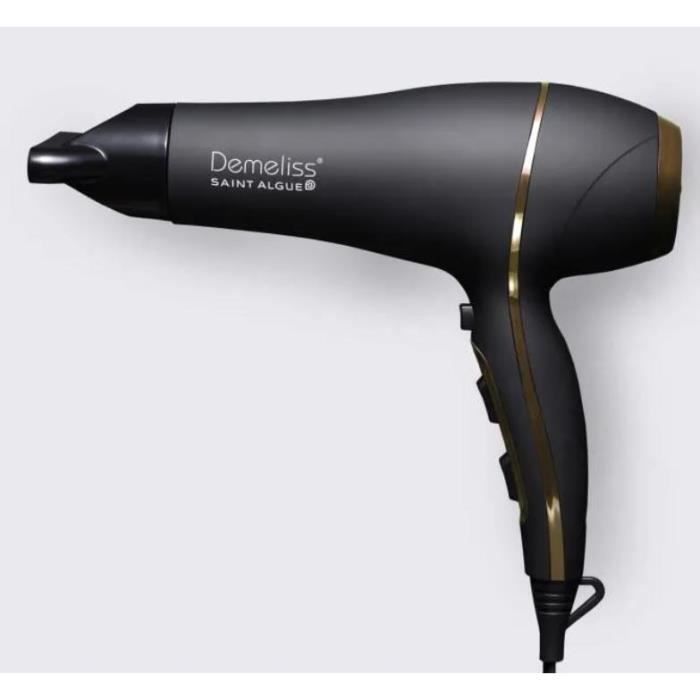 Seche-cheveux - SAINT ALGUE - Demeliss ULTRA 2200W - 2 Vitesses, 3 Températures - Technologie Tourmaline - Concentrateur Inclus