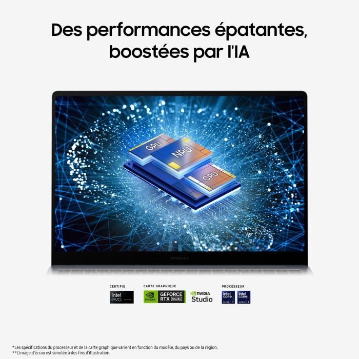PC Portable - SAMSUNG - Galaxy Book4 Ultra - 16'' - i7 155H - 32Go - 1To SSD - RTX 4050 - AZERTY - Gris