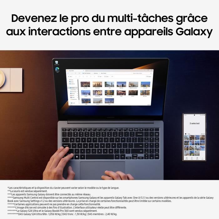 PC Portable - SAMSUNG - Galaxy Book4 Ultra - 16'' - i7 155H - 32Go - 1To SSD - RTX 4050 - AZERTY - Gris
