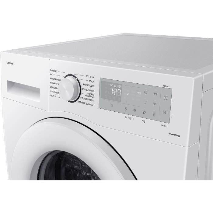 Lave-linge hublot SAMSUNG Ecobubble WW80CGC04DTH - 8 kg - Induction - L60cm - 1400 trs/min - Classe A - Blanc