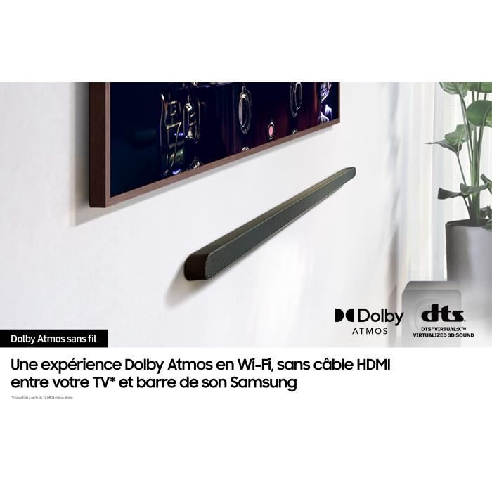 Barre de son - SAMSUNG - HW-S810D - 3.1.2ch - Atmos sans fil - Ultra-fine - Wifi - Bluetooth - Contrôle vocal - Q-Symphony 3.0