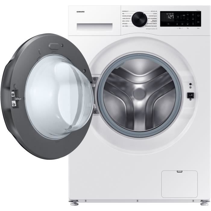 Lave-linge séchant SAMSUNG AI ecobubble WD90DG5B15BE - 9 / 6 kg - L60cm - 1400 trs/min - Blanc