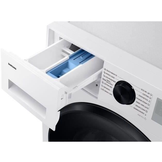 Lave-linge séchant SAMSUNG AI ecobubble WD11DG5B15BH - 11 / 6 kg - L60cm - 1400 trs/min - Blanc