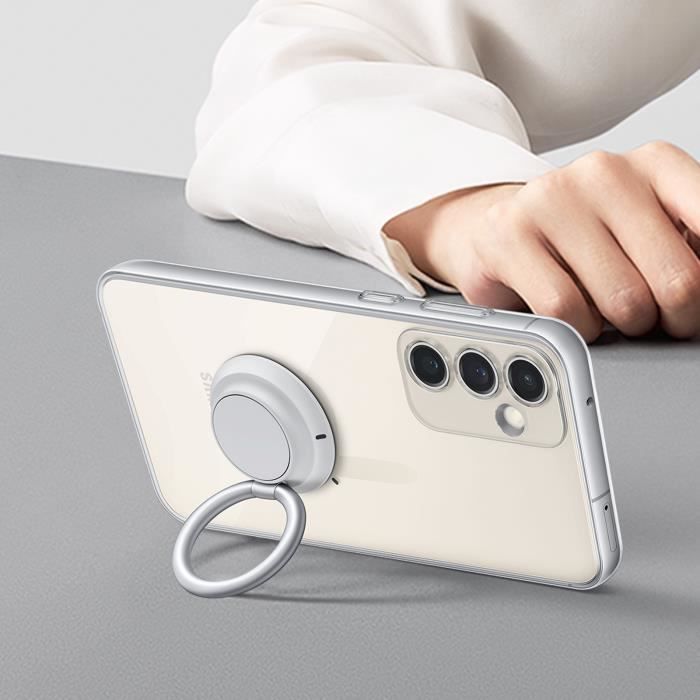 Coque - Samsung - Galaxy S25 - Transparent - Support anneau - Compatible supports magnétiques