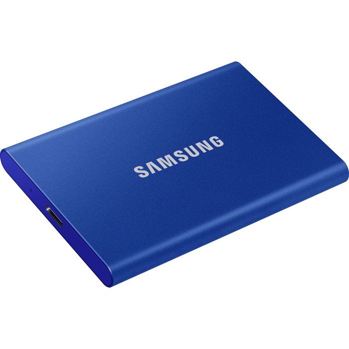 SAMSUNG - T7 Bleu - SSD Externe - 1 To - USB 3.2 - Vitesse lecture jusqu'a 1 050 Mo/s