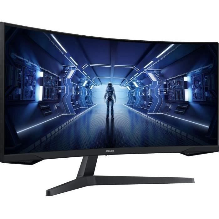 Ecran PC Gamer IncurvÈ - SAMSUNG - ODYSSEY G5 - G55T C34G55TWWP - 34'' UWQHD - Dalle VA - 1 ms - 165Hz - HDMI / DisplayPort / USB