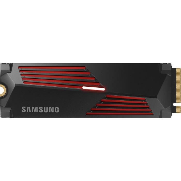 SAMSUNG - 990 PRO avec dissipateur- SSD Interne - 4 To - NVMe M.2 PCIe 4.0x4 - Vitesse lecture jusqu'a 7 450 Mo/s