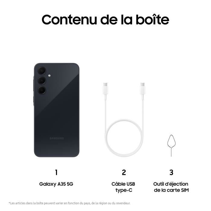 Samsung Galaxy A35 Smartphone 128 Go 5G Bleu nuit