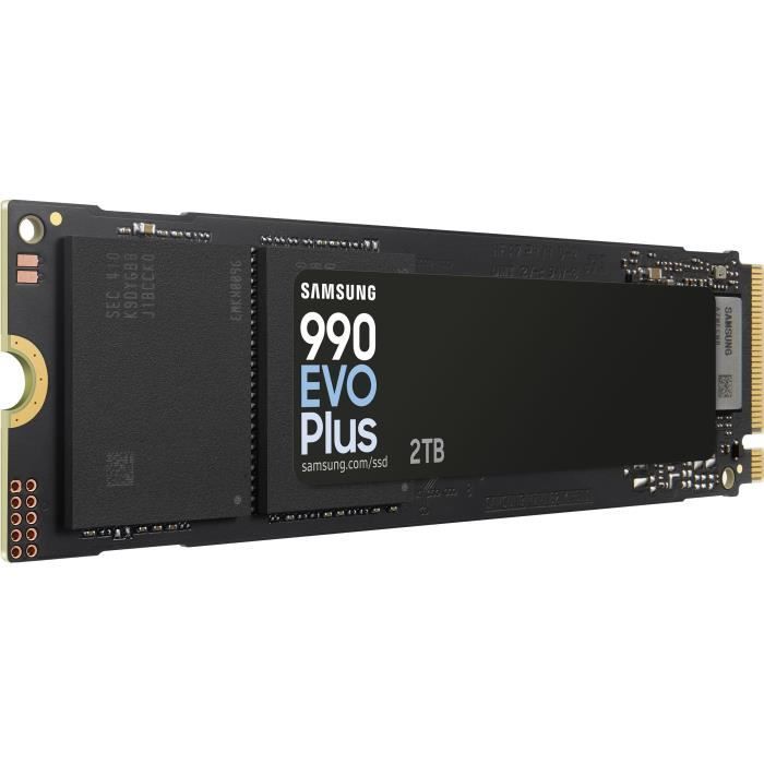 SSD Interne - SAMSUNG - 990 EVO Plus 2 To - NVMe M.2 PCIe 4.0x4 - Vitesse lecture jusqu'a 7 250 Mo/s