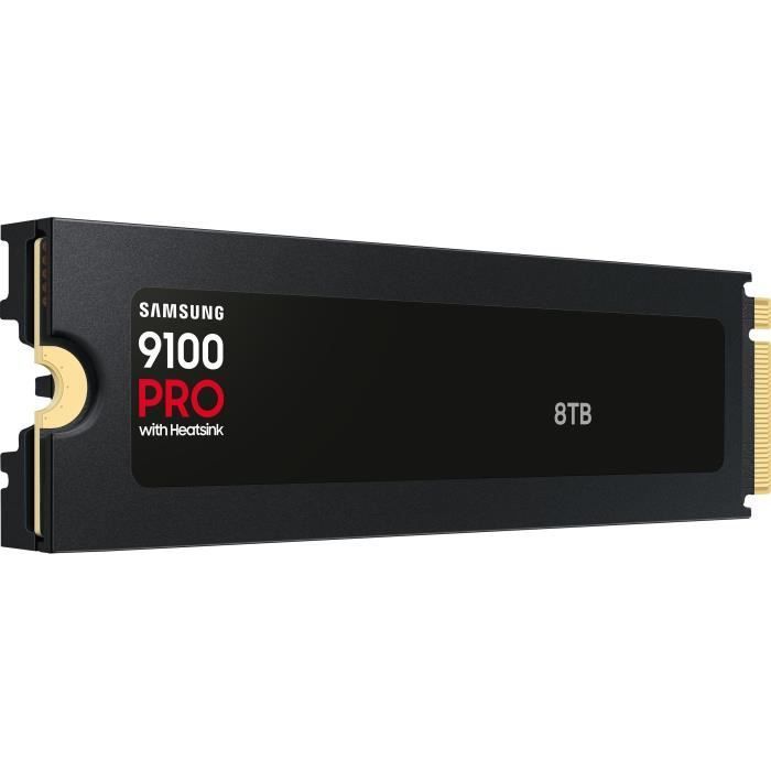 SAMSUNG - MZ-VAP8T0CW - SSD Interne 9100 PRO avec dissipateur - 8 To - NVMe 2.0 M.2 PCIe 5.0 x4