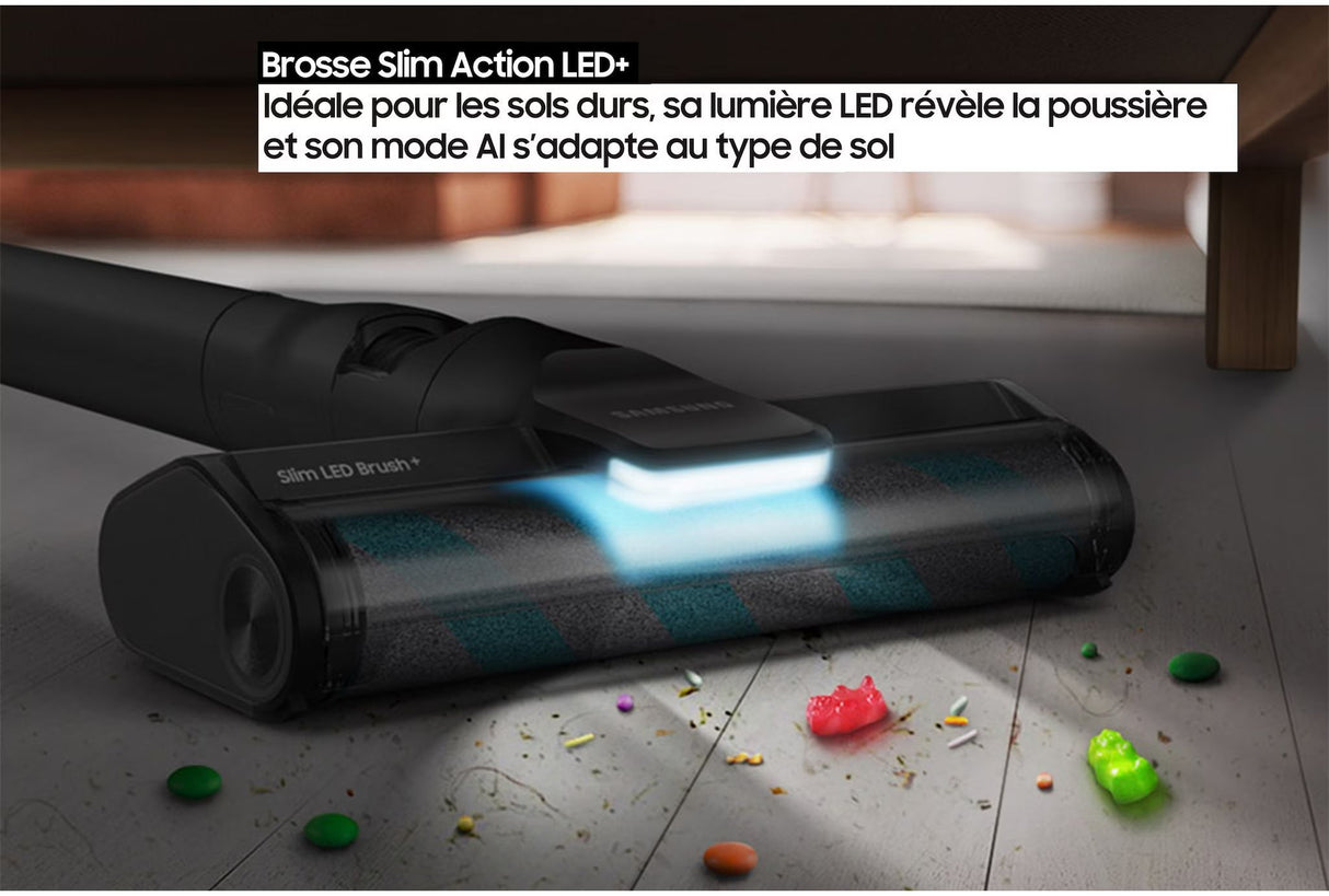 SAMSUNG BESPOKE AI Jet Lite Pet VS80F28ELP - Puissance 280 AW - Nettoyage intelligent - Léger et puissant - Clean Station