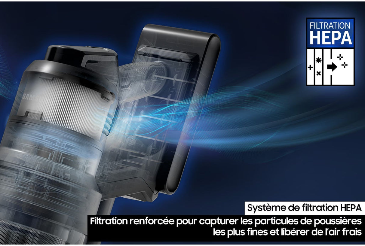SAMSUNG BESPOKE AI Jet Lite Pet VS80F28ELP - Puissance 280 AW - Nettoyage intelligent - Léger et puissant - Clean Station