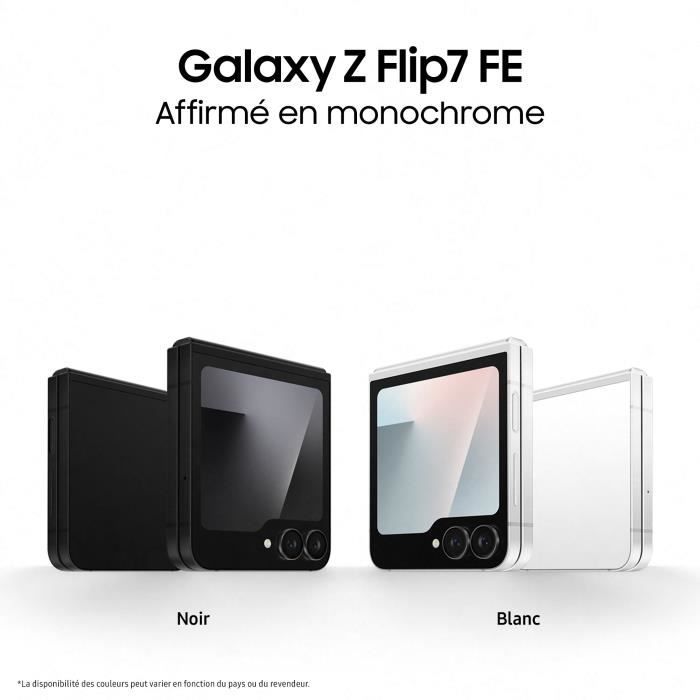 Samsung Galaxy Z Flip7 FE 5G Smartphone 256 Go Noir