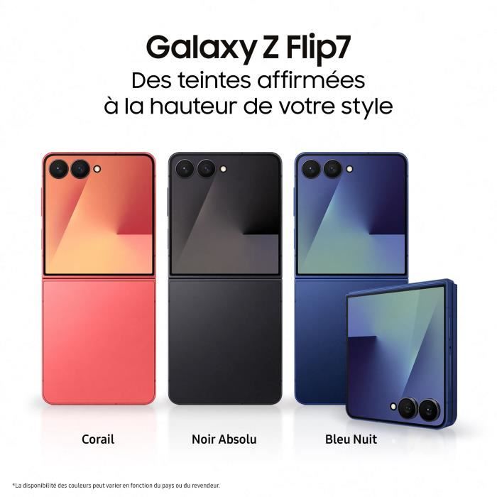 Samsung Galaxy Z Flip7 5G Smartphone 512 Go Noir Absolu