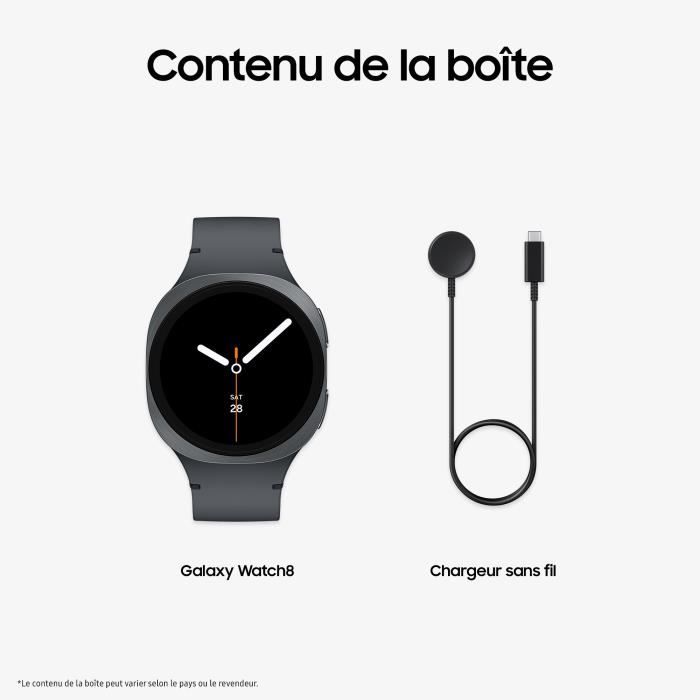 Samsung Galaxy Watch8 Montre connectée 4G 40mm Graphite