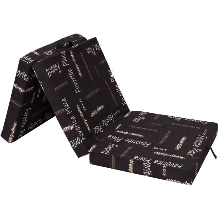 Chauffeuse pliante - SAMBA - Multi-position - Motif - 190 x 70 x 9 cm
