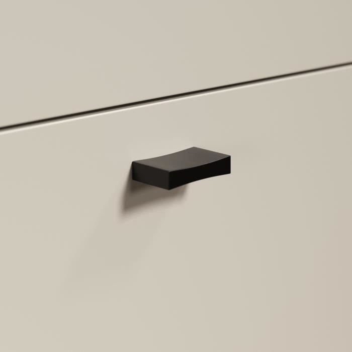 Meuble TV SAO PAULO - Cachemire / Chene blond - 2 portes, 2 niches, 2 tiroirs - 110 x 68 x 45 cm - TRENDTEAM