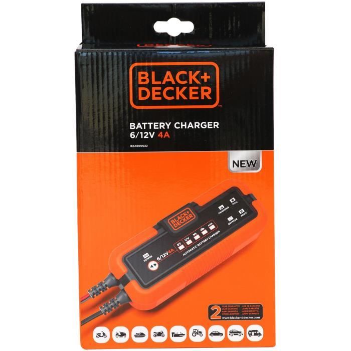 Chargeur batterie - BLACK DECKER - 201869 - Puissance maximale de charge : 4 Amperes.