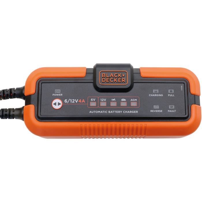 Chargeur batterie - BLACK DECKER - 201869 - Puissance maximale de charge : 4 Amperes.
