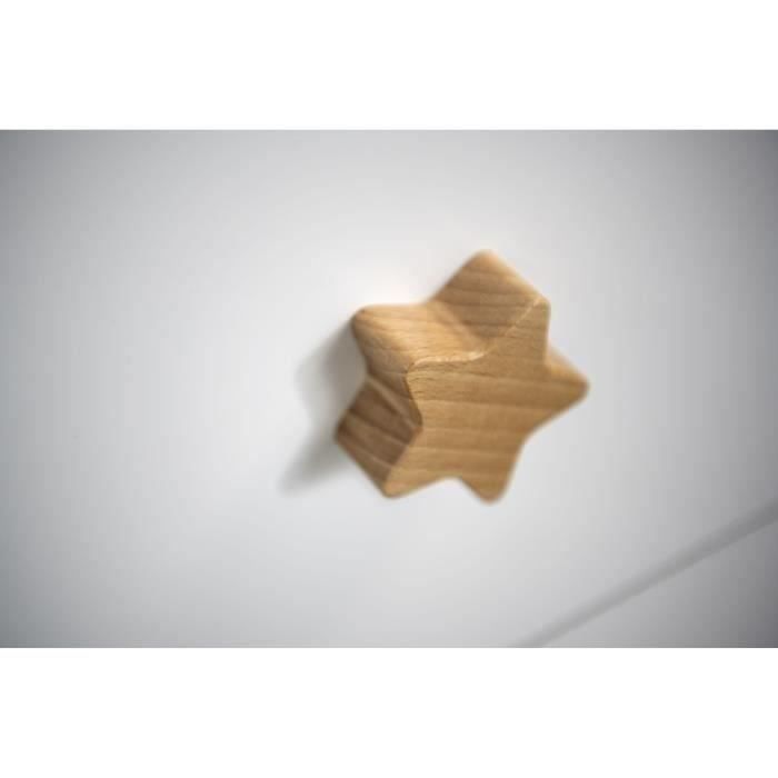 Chambre bÈbÈ duo OSLO - Lit 120x60 + Commode a langer 2 tiroirs Ètoiles - SAUTHON