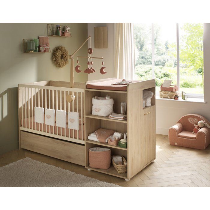 Lit combiné évolutif - Adele - 120 x 60 cm - Hetre - SAUTHON