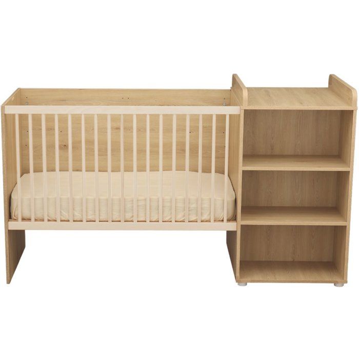 Lit combiné évolutif - Adele - 120 x 60 cm - Hetre - SAUTHON