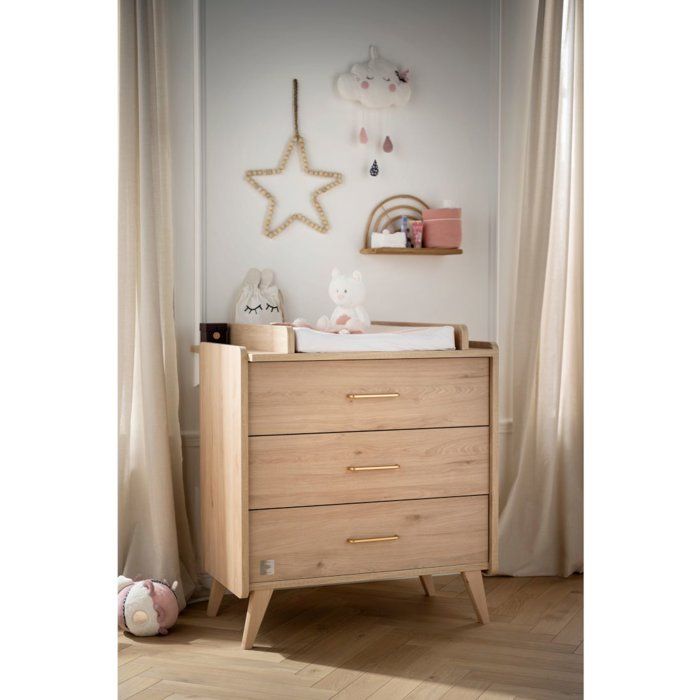 Chambre bébé duo - Lit 120 x 60 cm + Commode 3 tiroirs - Arty - SAUTHON