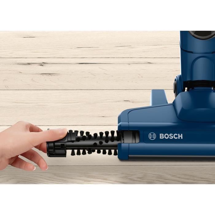 Aspirateur balai sans fil - BOSCH BBHF216 - 16 V max. - Batterie lithium - 36 min - Aspirateur de table intÈgrÈ - Bleu