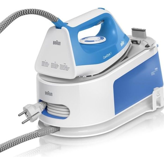 Centrale Vapeur - BRAUN - IS1012BL - Carestyle 1 - 5,5 bars - Pression Vapeur 340 g/min - Contenance 1,5 L