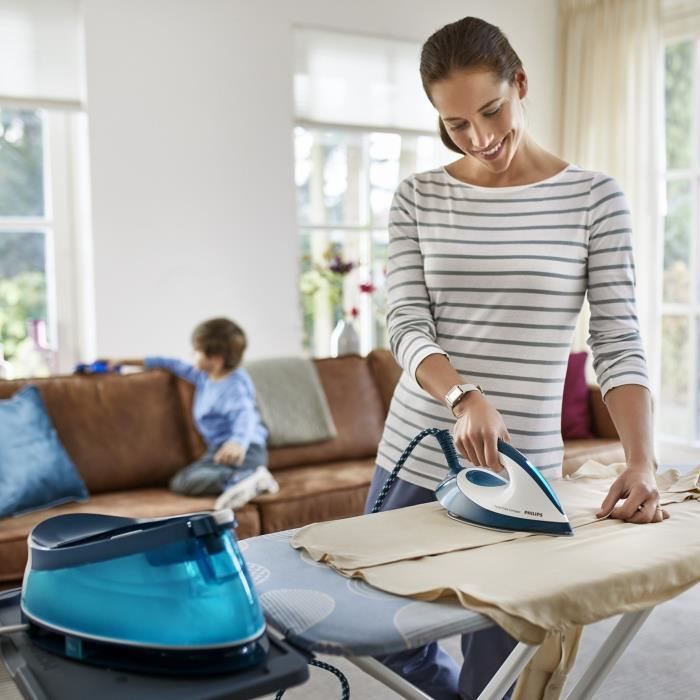 PHILIPS Centrale vapeur PerfectCare Compact GC7840/20, 6,5 bars, Pressing 400 g/min, DÈbit vapeur 120 g/min, Systeme sans rÈglage