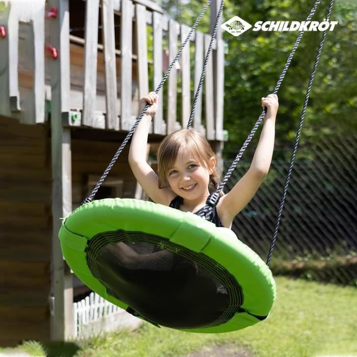 BalanÁoire - SCHILDKR÷T - Nid d'oiseau 60cm - Plastique tressÈ - Tubes en acier - RÈglable 70-150cm