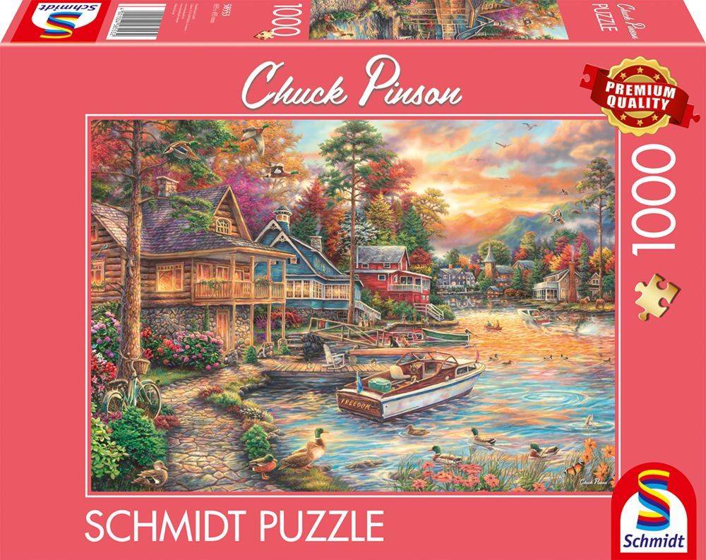 Puzzle 1000 pieces - SCHMIDT - Chuck Pinson - Paysage en Or du Soir - Multicolore - Pour Adultes