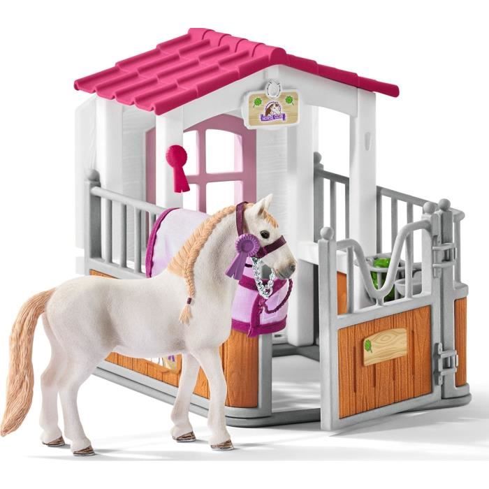 Box avec jument Lusitanienne, coffret figurines schleich 42368 HORSE CLUB, avec 12 éléments dont 1 cheval schleich inclus, des 5 ans