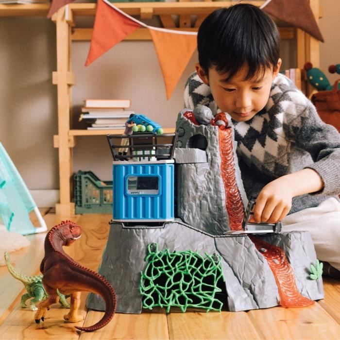 Expédition au grand Volcan, 1 figurine de chercheuse et 2 jouets dinosaures, Pour enfants des 5 ans, Schleich 42564 DINOSAURS