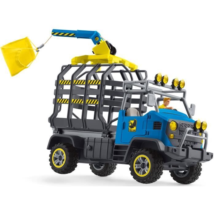 Mission de transport Dino, coffret de 43 pieces avec figurine tricératops et camion de transport, jouets dinosaures pour enfants