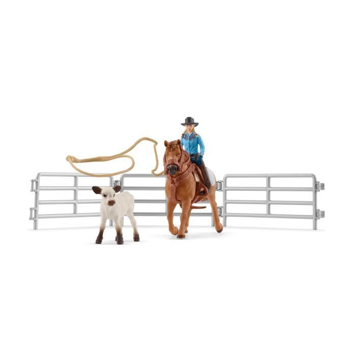 Coffret SCHLEICH - Equipe de Cowboy et leurs lassos - 42577 - Gamme Farm World