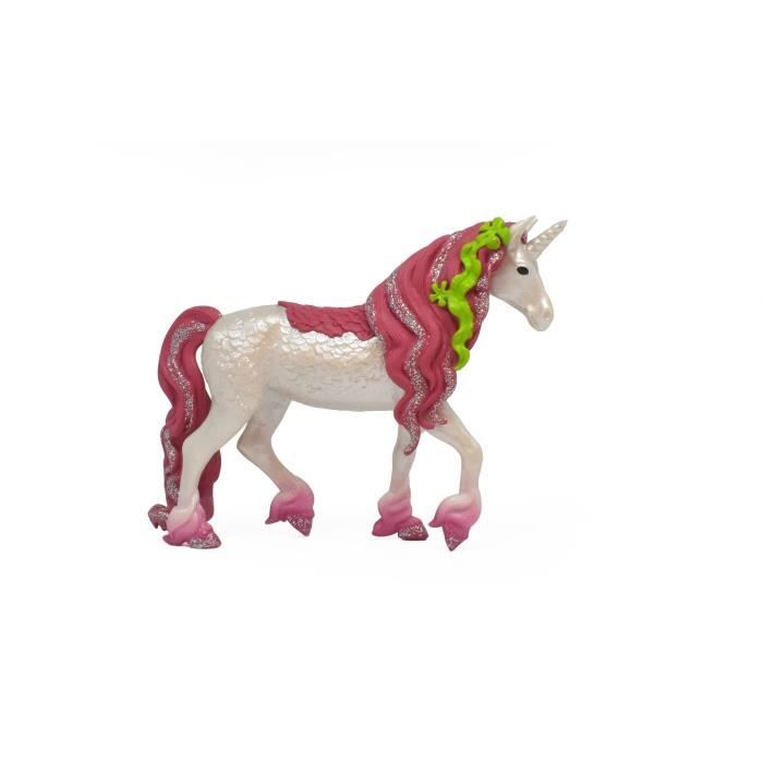 Figurine schleich Sirene Feya sur licorne de mer- Set de 3 Pieces - Figurines Poupée Princesse Scintillante et Licorne avec