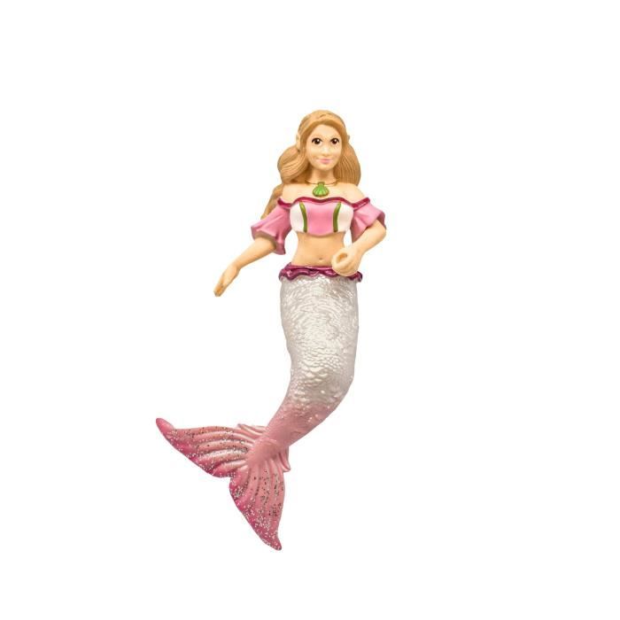 Figurine schleich Sirene Feya sur licorne de mer- Set de 3 Pieces - Figurines Poupée Princesse Scintillante et Licorne avec