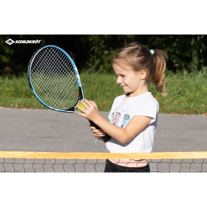 Sac a dos de tennis - SCHILDKROT - 2 raquettes + housses - 2 balles mousse Ř7mm - Filet autoportant 75x300 cm - 6 cônes de marquage
