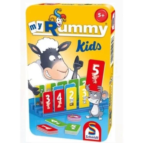 MyRummy Kids - Jeux de Société - SCHMIDT SPIELE - Initiez les enfants au Rami avec cette version adaptée et colorée !