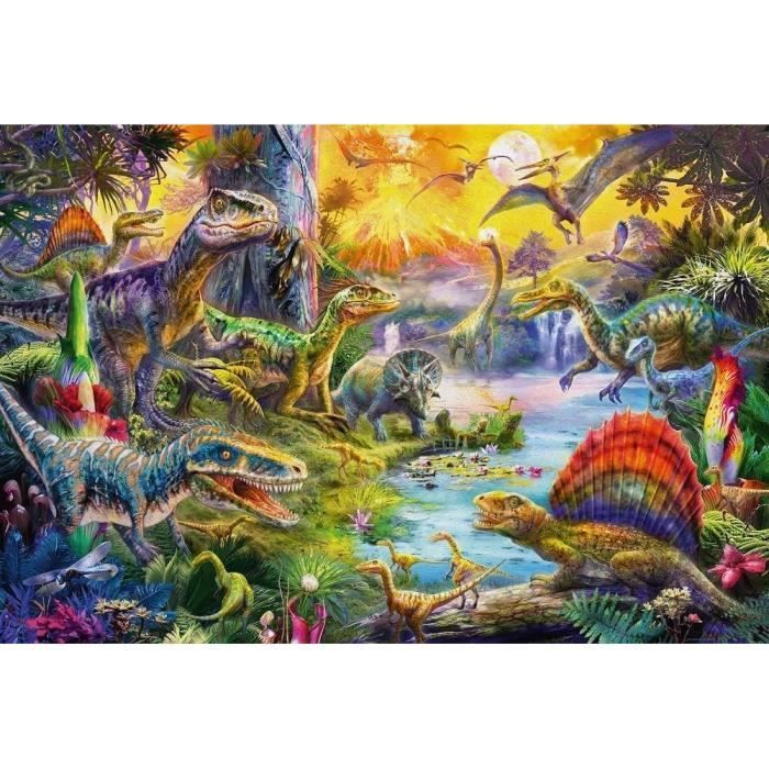 Puzzle Dinosaures - avec add on (figurines de dinosaures) - 60 pcs - SCHMIDT SPIELE