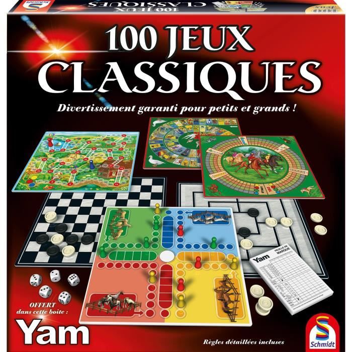 100 Jeux de société classique, SCHMIDT SPIELE, Profitez de 100 jeux classiques dans ce coffret complet !